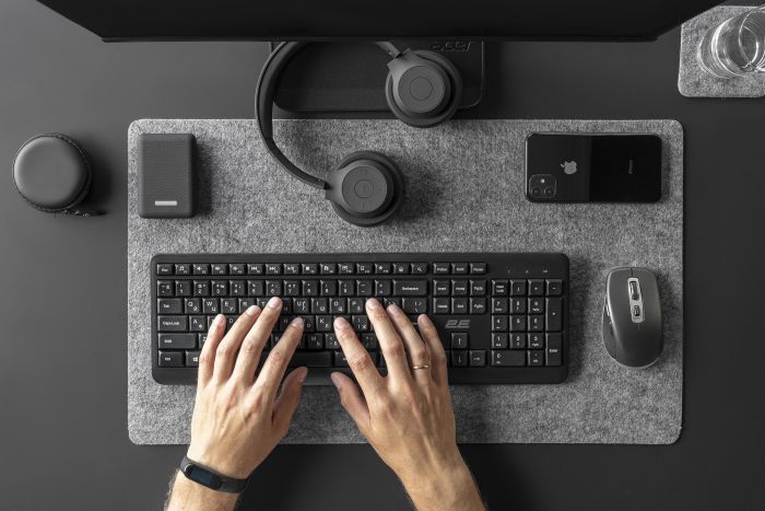 Клавіатура мембранна 2E KS220 106key, WL, EN/UK/RU, чорний