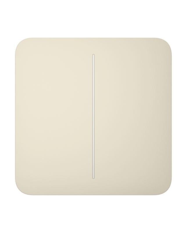 Кнопка для двухклавишного выключателя Ajax SoloButton 2-gang for LightSwitch, Jeweler, беспроводной, ivory