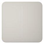 Кнопка для двоклавішного вимикача Ajax SoloButton 2-gang for LightSwitch, Jeweler, бездротовий, oyster