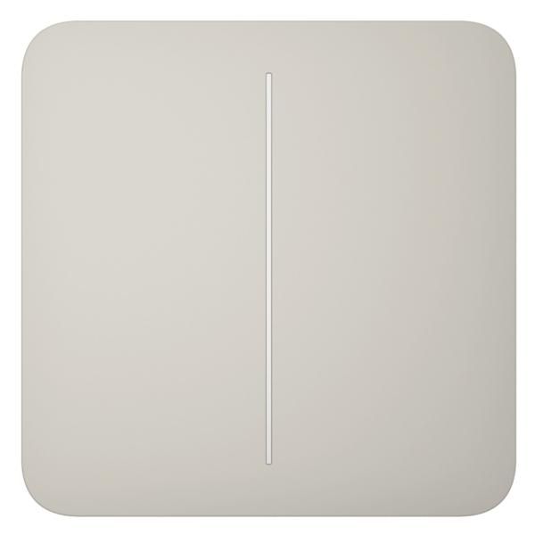 Кнопка для двухклавишного выключателя Ajax SoloButton 2-gang for LightSwitch, Jeweler, беспроводной, oyster