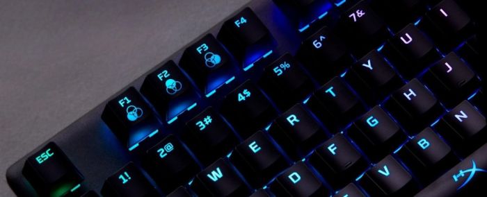 HyperX mechanical keyboard Alloy Origins PBT 104key, AqUK, USB-A, EN/UA, RGB, black