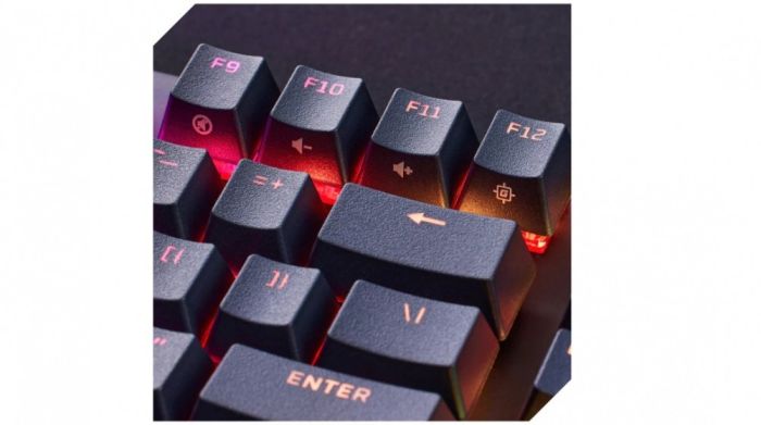 HyperX mechanical keyboard Alloy Origins Core PBT 87key, AqUK, USB-A, EN/UA, RGB, black