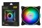 2E GAMING Case Fan F120OI-ARGB, 120mm, 1200rpm, 3pin, 3pin +5VARGB, 25.3dBa, black