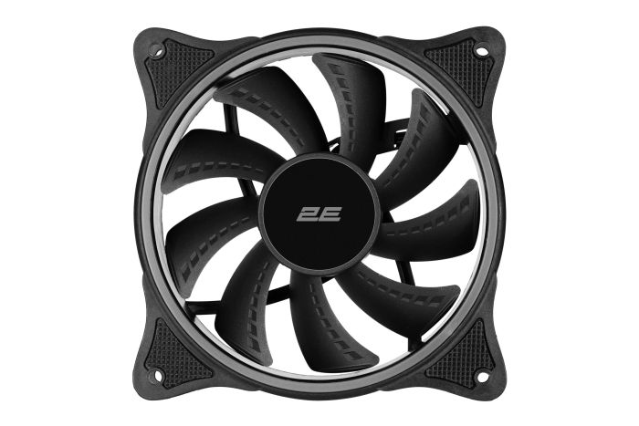 Корпусний вентилятор 2E GAMING F120OR-ARGB, 120мм, 1200rpm, 3pin, 3pin +5VARGB, 25.3dBa, чорний