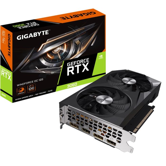 Видеокарта GIGABYTE GeForce RTX 3060 12GB GDDR6 WINDFORCE OC