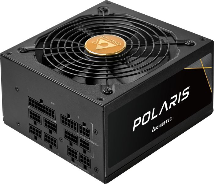 CHIEFTEC PSU Polaris 3.0  (850W), >90%, 80+ Gold, 135mm FDB, 1xMB 24pin(20+4), 2xCPU 8pin(4+4), 4xMolex, 12xSATA, 2xPCIe 8pin(6+2), 1xPCIe GEN5 16pin, Fully Modular