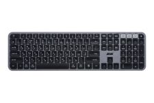 Клавіатура мембранна 2E KS240 110key, WL/BT, EN/UK/RU, сіро-чорний
