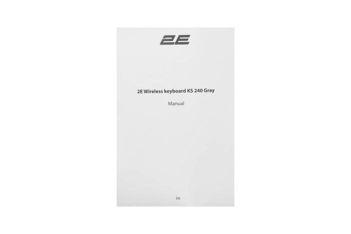 2E Keyboard membrane KS240 110key, WL/BT, EN/UK/RU, grey-black