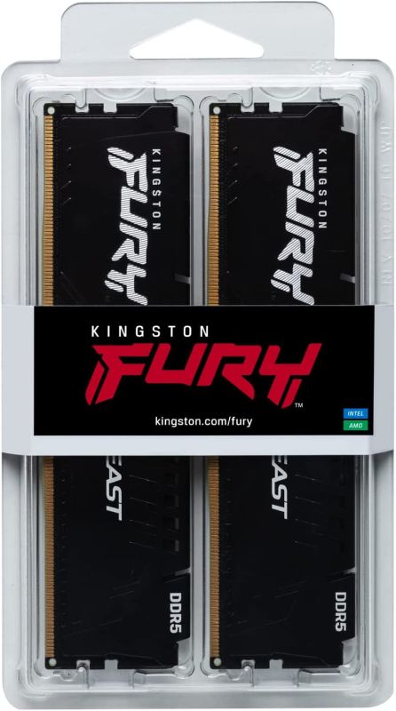 Пам'ять ПК Kingston DDR5 16GB KIT (8GBx2) 5600 FURY Beast