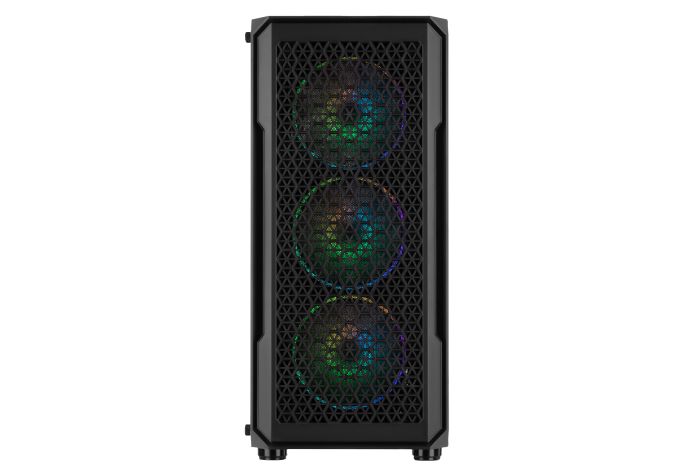 Корпус 2E GAMING Hexagon G338 без БЖ 2xUSB3.0, 1xUSBType-C, 3x120мм ARGB, 1x120мм, VGA 330мм, LCS ready, HUB, TG Side Panel, ATX, чорний