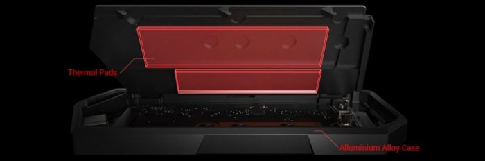 Портативний корпус ASUS для SSD ROG STRIX ARION LITE ESD-S1CL/BLK/G/AS Lite PCIe NVMe M.2 2230/2242/2260/2280 USB Type-C 3.2 Gen 2x