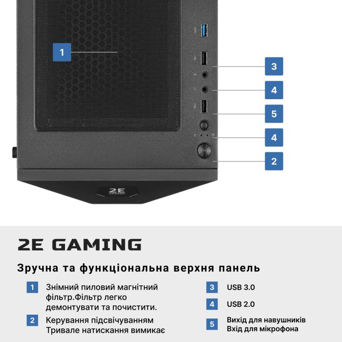 ПК 2E Complex Gaming Intel i5-13400F, 16Gb, F512GB+1TB, NVD3050-8, H610, GH1, 500W, FreeDos