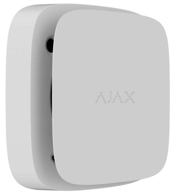 Датчик диму та температури Ajax FireProtect 2 RB Heat Smoke Jeweler, змінна батарея, бездротовий, білий