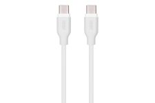 Кабель USB-C > USB-C заряджання/синхронізації 2E 1м, 60Вт Type-C, Glow, білий