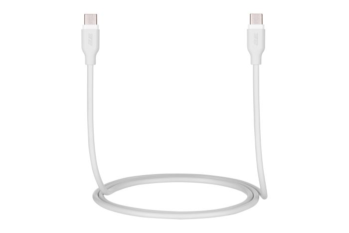 Кабель USB-C > USB-C зарядки/синхронизации 2E 1м, 60Вт Type-C, Glow, белый