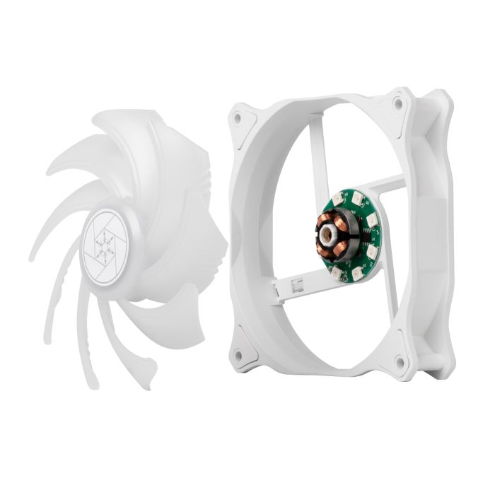 SilverStone Case Fan Air Blazer 120RW-ARGB, 120mm, 600-2200rpm, 4pin PWM, 3pin +5VARGB, 7.4-35.6dBa, W,hite