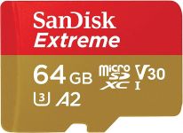 Карта памяти SanDisk microSD   64GB C10 UHS-I U3 R170/W80MB/s Extreme V30 + SD