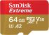 SanDisk microSD   64GB C10 UHS-I U3 R170/W80MB/s Extreme V30 + SD