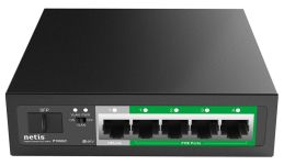 Комутатор   6xGE (4xPoE, 1xUplink, 1xSFP), 60Вт, Некерований Netis P106GC