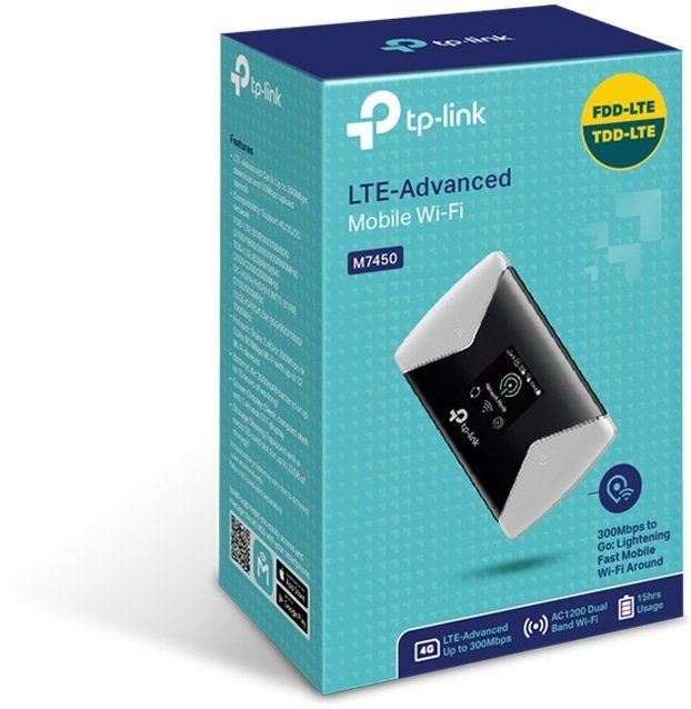 Мобільний Маршрутизатор TP-LINK  N300, 4G/LTE, 3000мА*год TP-Link M7450