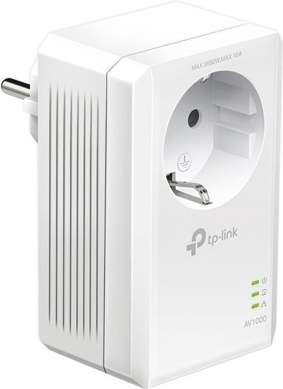 Адаптер Powerline TP-LINK  AV1000, 1xGE, Розетка TP-Link TL-PA7017P