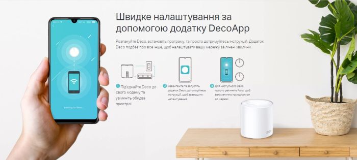 Система WiFi-Mesh TP-LINK Deco X50 AX3000, 3xGE LANWAN, 1мод
