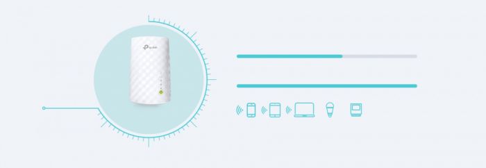 TP-LINK WiFi Range Extender  AC750, 1xFE LAN, MESH TP-Link RE220