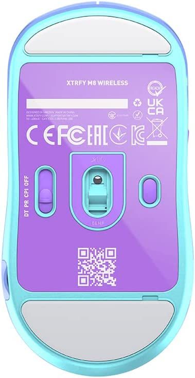 Mouse Xtrfy M8, WL/USB-A, RGB, Frosty Purple