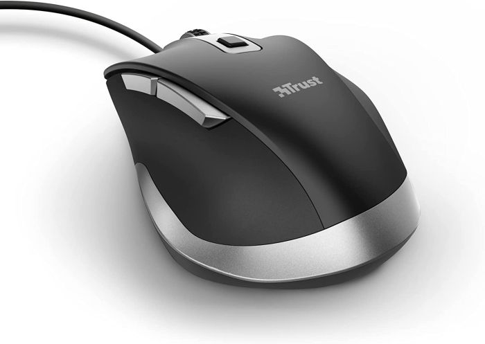 Mouse Trust Fyda Comfortable ECO, USB-A, Чорно-сірий
