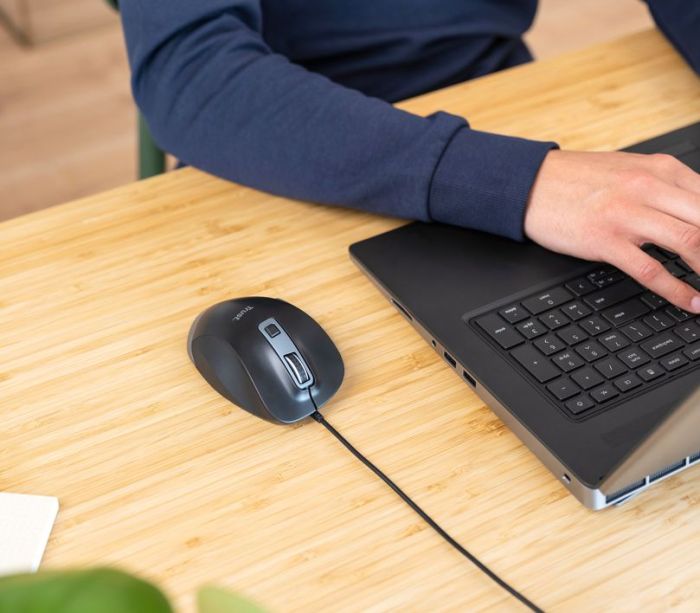 Mouse Trust Fyda Comfortable ECO, USB-A, Чорно-сірий
