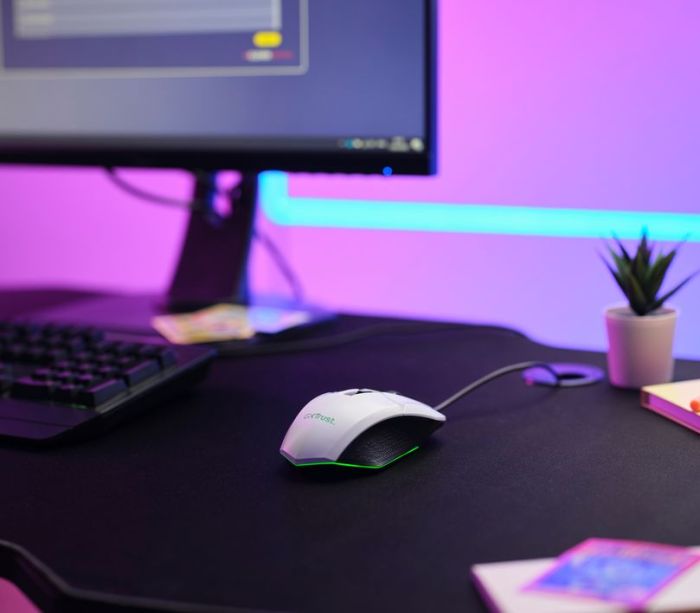 Мышь Trust GXT 109 FELOX , RGB, USB-A, Білий