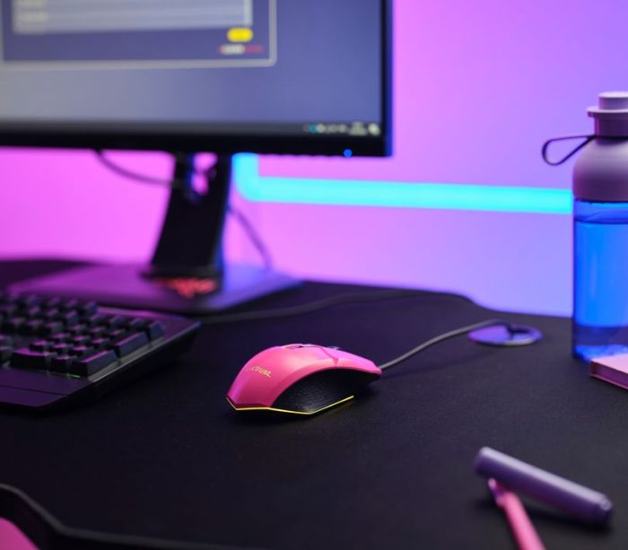 Mouse Trust GXT 109 FELOX, RGB, USB-A, Рожевий