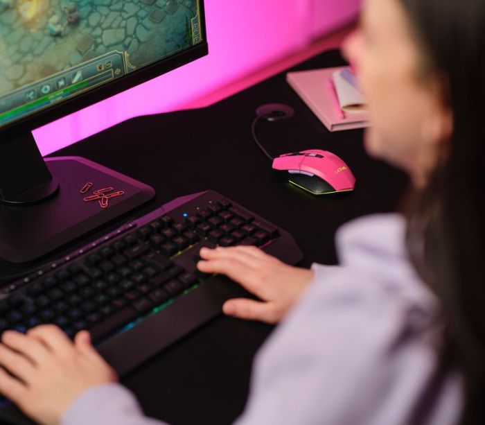 Mouse Trust GXT 109 FELOX, RGB, USB-A, Рожевий
