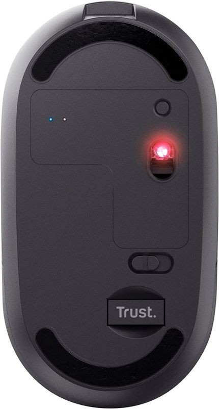 Мышь Trust Puck Rechargeable,  Ultra-Thin,  BT/WL,  Silent,  Чорний