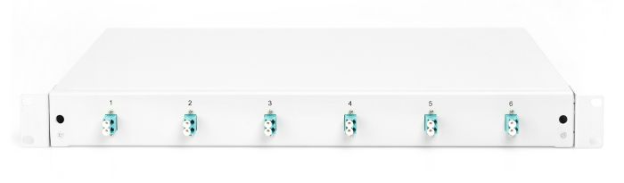 Оптична панель DIGITUS 19' 1U, 6xLC duplex, incl, Splice Cass, OM3 Color Pigtails, Adapter