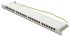DIGITUS CAT 6 Patch Panel, shielded, 24-port RJ45 w. shutter, 8P8C, LSA, 0.5U, 19" rack mount, grey