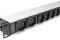 DIGITUS 1U Aluminum PDU, rackmountable, 8 x C13, 2 x C19 16A, 230VAC, 50/60Hz, IEC C20 plug