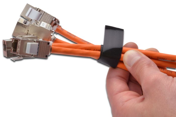 Стрічка-липучка DIGITUS для фіксації та жгутування, рулон 10м 20х2.6мм