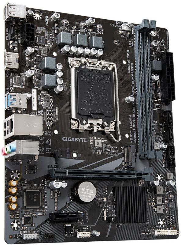 GIGABYTE Motherbard H610M K DDR4 s1700 H610 2xDDR4 M.2 HDMI mATX