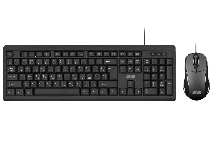 2E Combo keyboard and mouse MK401 USB-A, EN/UK/RU, black