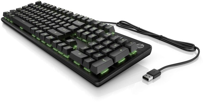 Клавиатура механическая HP Pavilion Gaming 550, 104key, Red Hybrid Switch, USB-A, EN/RU, RGB, чорний