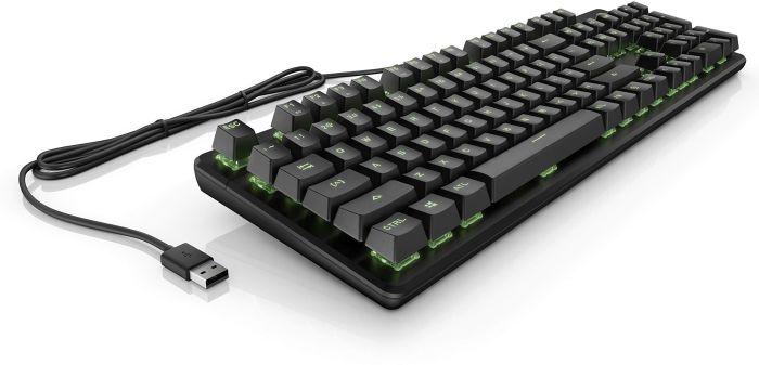 Клавиатура механическая HP Pavilion Gaming 550, 104key, Red Hybrid Switch, USB-A, EN/RU, RGB, чорний