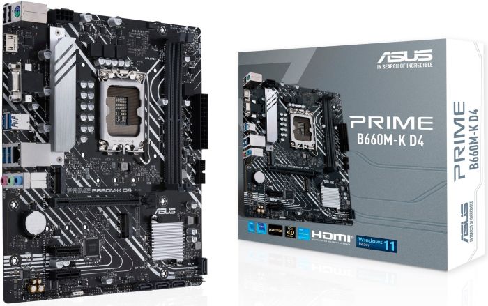 Материнcкая плата ASUS PRIME B660M-K D4 s1700 B660 2xDDR4 M.2 HDMI D-Sub mATX