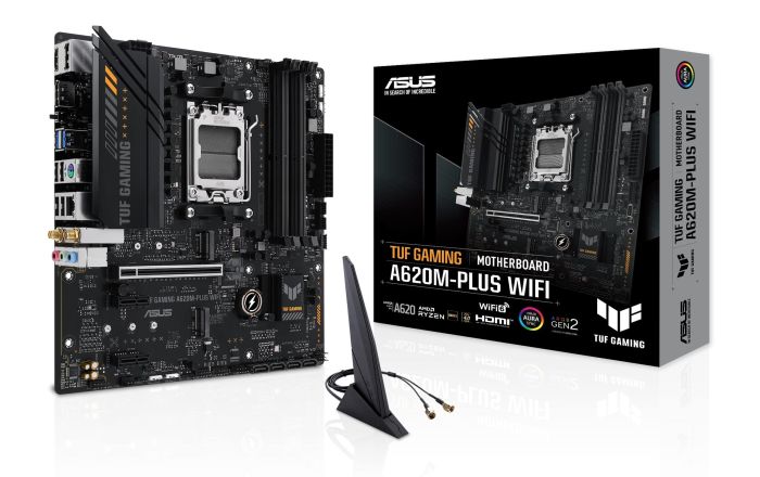 TUF GAMING A620M-PLUS WIFI sAM5 A620 4xDDR5 HDMI DP Wi-Fi BT mATX