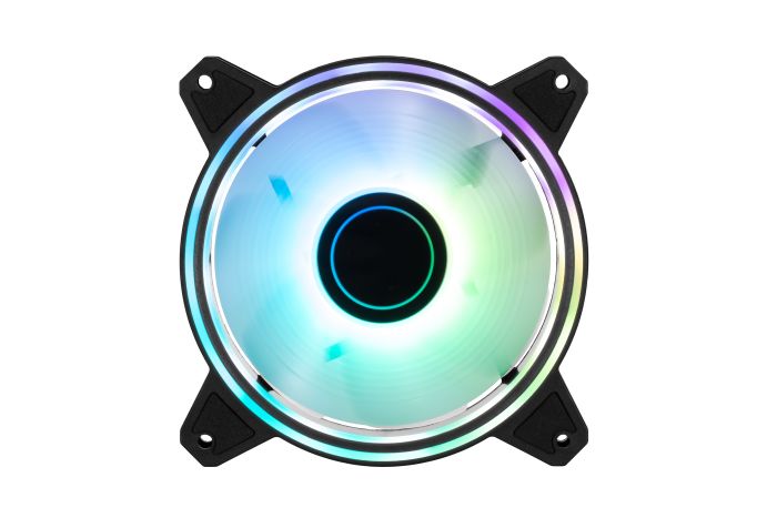 2E GAMING Case Fan Air Cool Infinity M ACF120IMW-ARGB, 120mm, 1200rpm, 3pin, 3pin +5VARGB, 22dBa, black