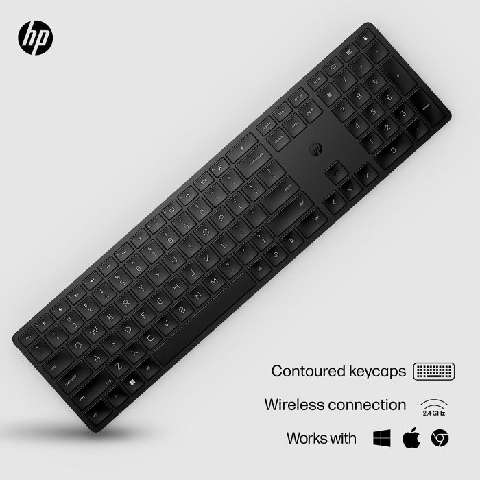 Клавиатура мембранная HP 450 Programmable, 108key, WL, EN/UK, чёрный