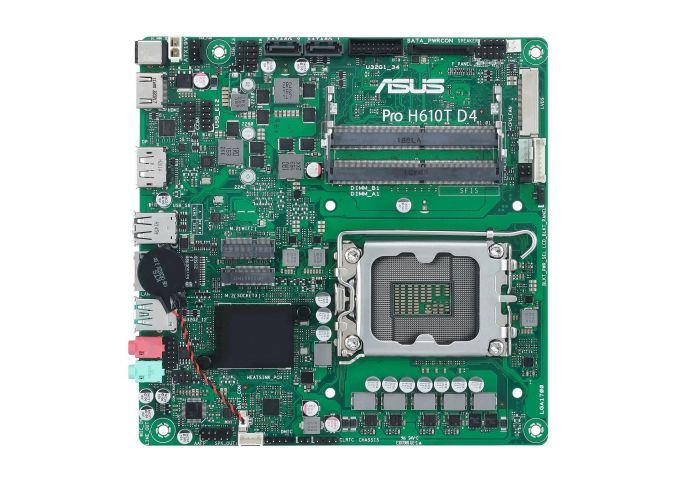 ASUS Motherboard PRO H610T D4-CSM s1700 H610 2xDDR4 M.2 HDMI DP LVDS Thin mITX