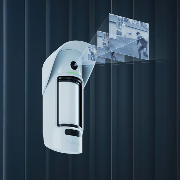 Wireless motion detector with camera and photo on request Ajax MotionCam Outdoor PhOD, Jeweller, white