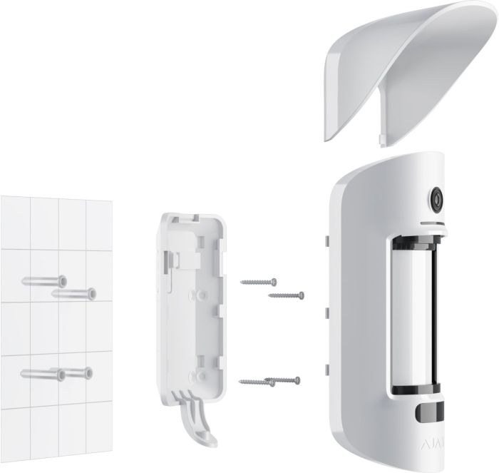 Wireless motion detector with camera and photo on request Ajax MotionCam Outdoor PhOD, Jeweller, white