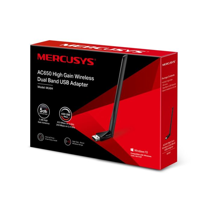 MERCUSYS WiFi-adapter  AC650, USB Mercusys MU6H